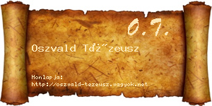 Oszvald Tézeusz névjegykártya